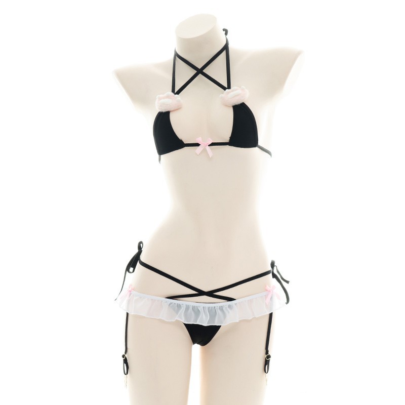 Anime Cosplay Cat - Anime Cute Cat Paw Bra Set