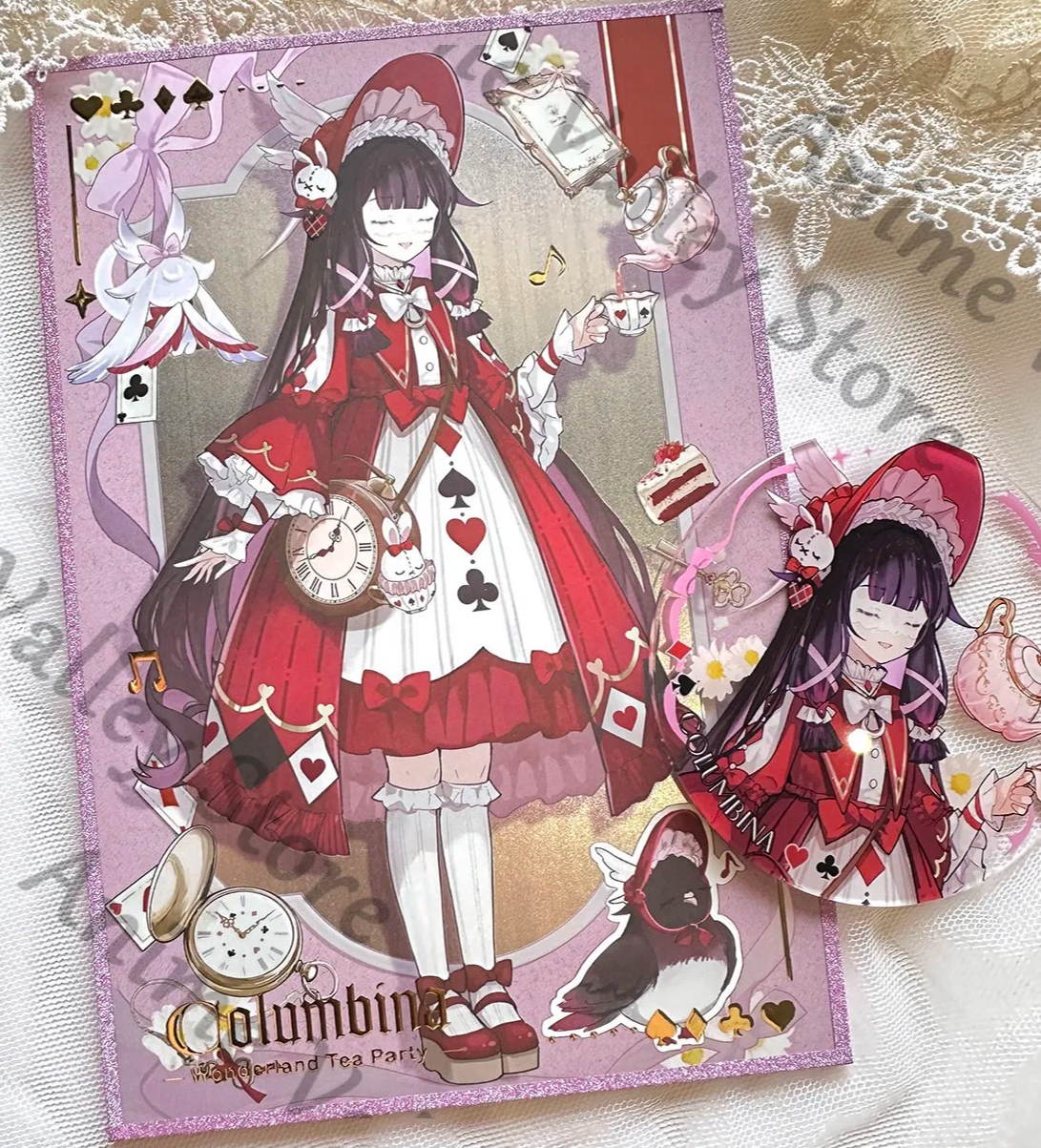 Anime Columbina Sandrone Gensh - Anime Cosplay Coloring Pages 评论和价格