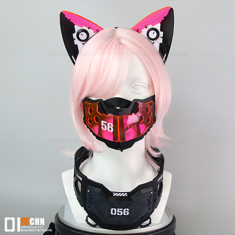 Cyberpunk Cosplay Mask Headban - Anime Cosplay Cat 评论和价格