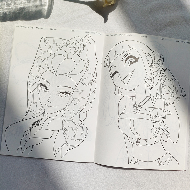 Hot 56 Pages Kids Anime Cartoo - Anime Cosplay Coloring Pages 评论和价格