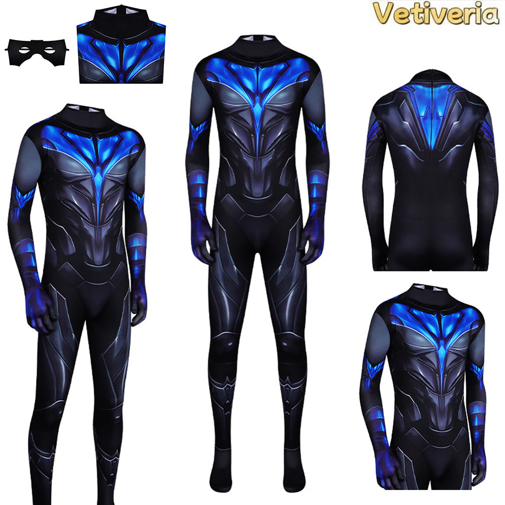 Male Nightwing Cosplay Jumpsui - Anime Cosplay Outfits Male 评论和价格